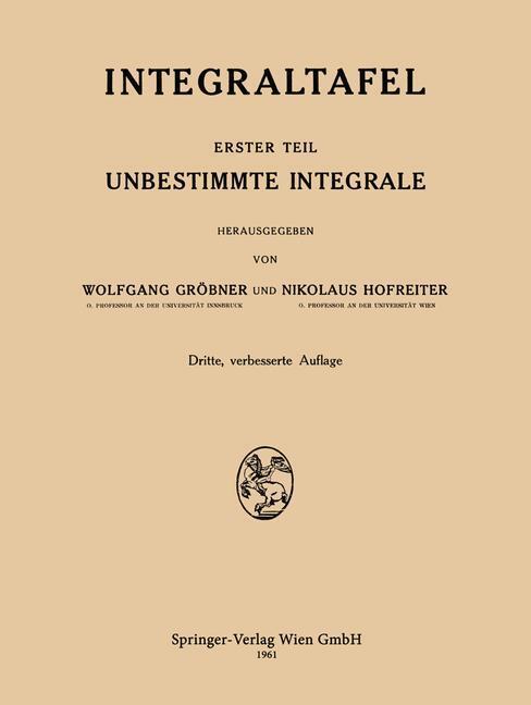 Thumbnail - Integraltafel, Nikolaus Hofreiter