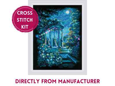 RIOLIS Counted Cross Stitch Kit 2216 Moonlight Magic - Dancing in a Night Garden