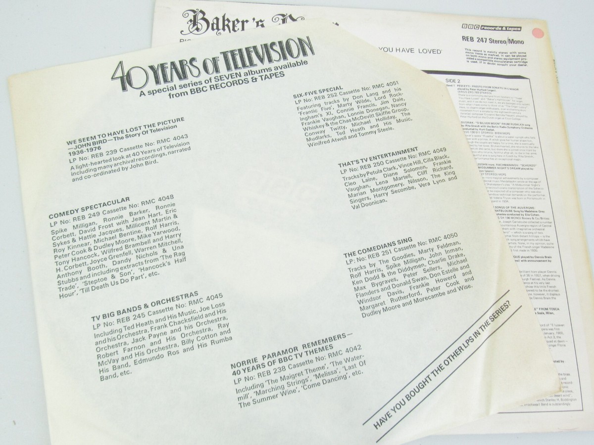 Baker's Dozen Richard Baker These You Have Loved 1976 BBC Records