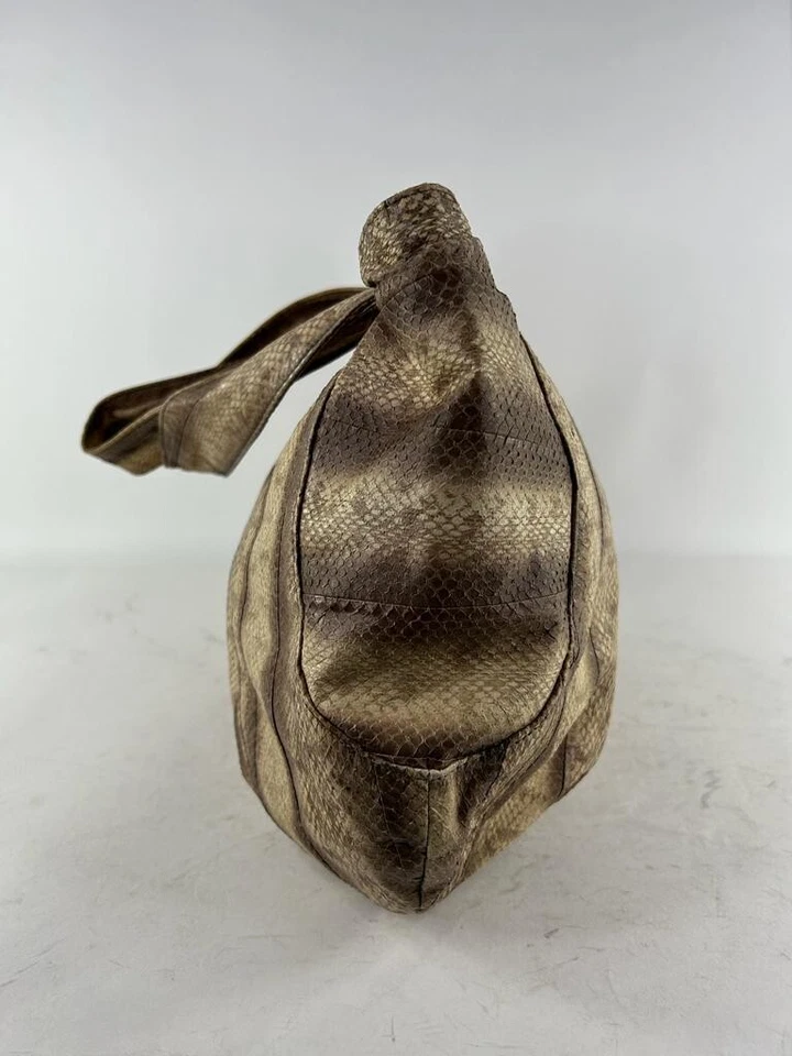 Beirn Jenna Tote Bag Purse Brown Cream  Lightweight Striped shoulder bag Purse  - Image 3 of 4