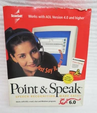 SCANSOFT DRAGON 6.0 AOL Point & Speak Speech Recognition Email Windows SOFTWARE
