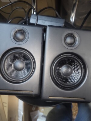 Audioengine 2 Powered Desktop Speakers Model A2 Black Untested/for Parts