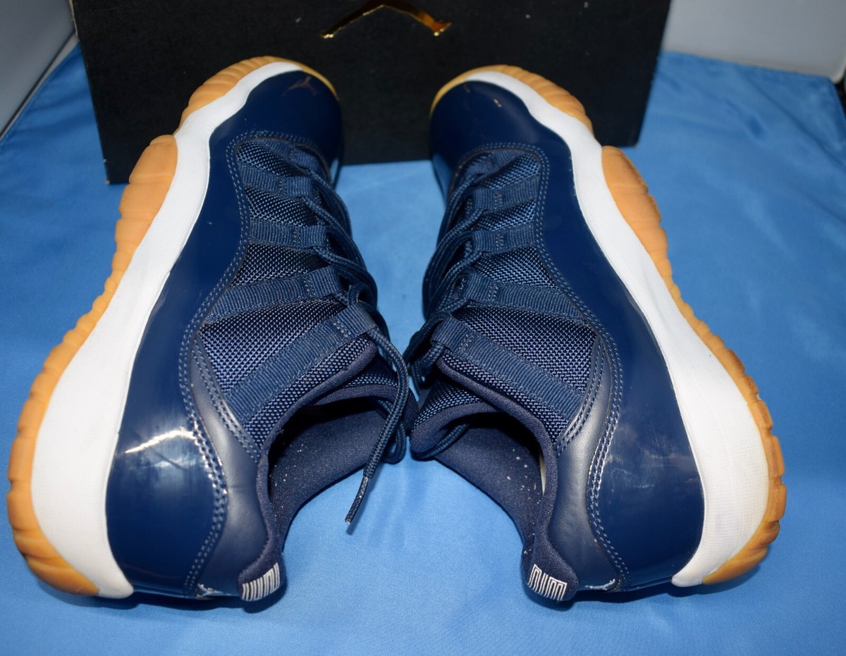 Air Jordan 11 Retro Low BG Size 6.5Y Midnight Navy & White Gum