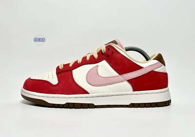 Nike Dunk Low PRM Premium Leather Bacon Red White Pink OG Retro UK Size 9 EUR 44