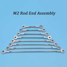 1 PC Metal Tie Rod End Assembly Aluminum M2 Silver Link Rod End Ball Joint #963