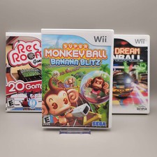 Wii Games Lot 3 Super Monkey Ball Rec Room Games Dream Pinball 3D Nintendo