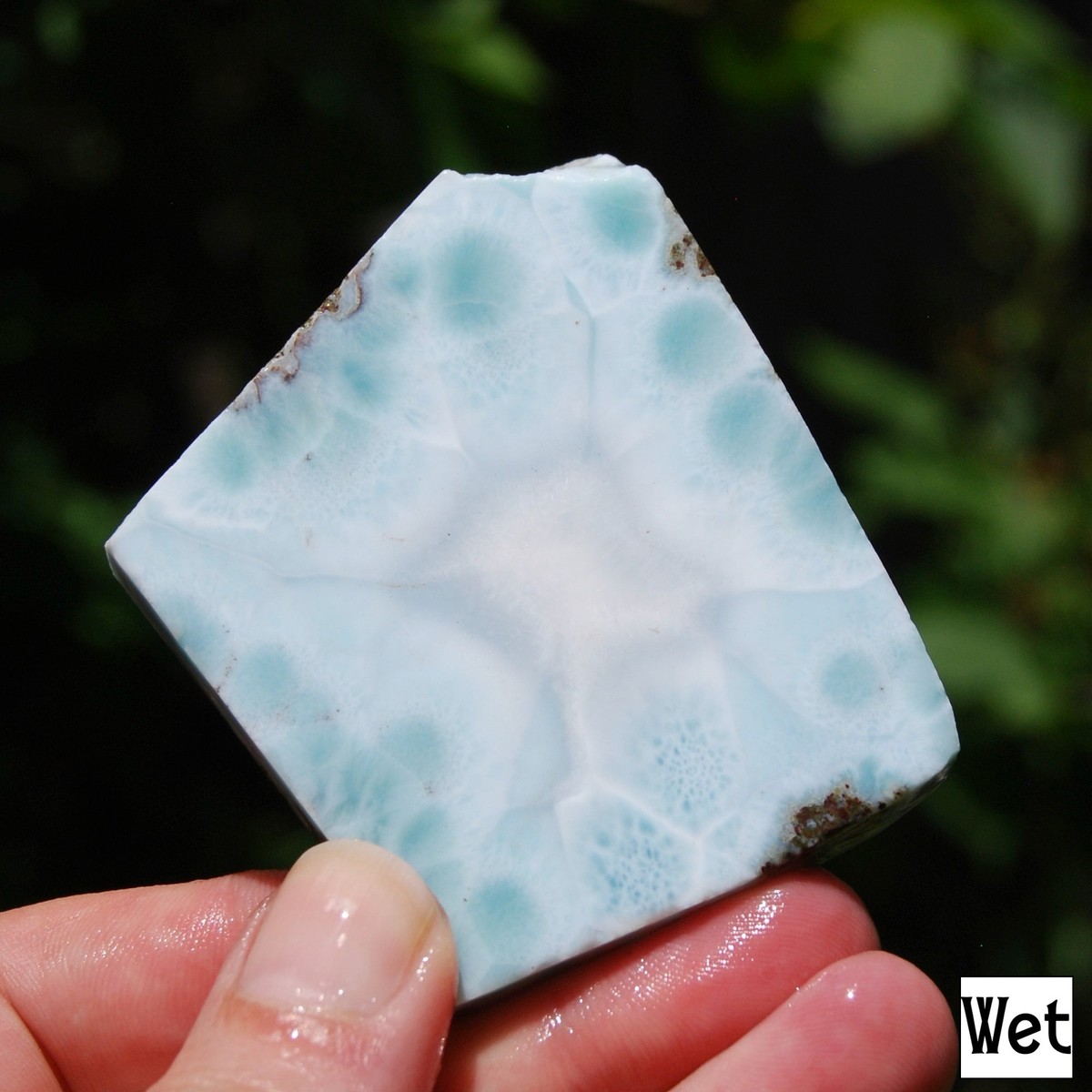 2.5in 89g Genuine Larimar Crystal Slab, Dominican Republic