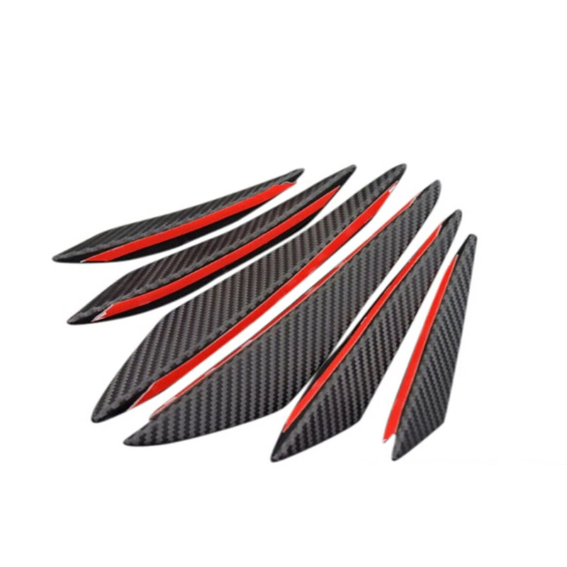 Parachoques delantero de fibra de carbono de larga duración para automóvil aletas divisorias de labios carrocería alerón Canard Foto 4 de 4
