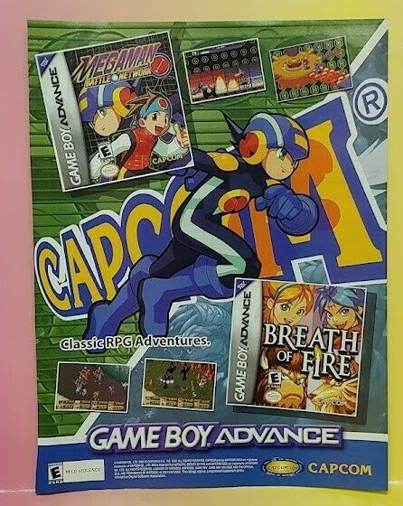 Megaman Breath of Fire Game Boy GBA Nintendo Power Original 