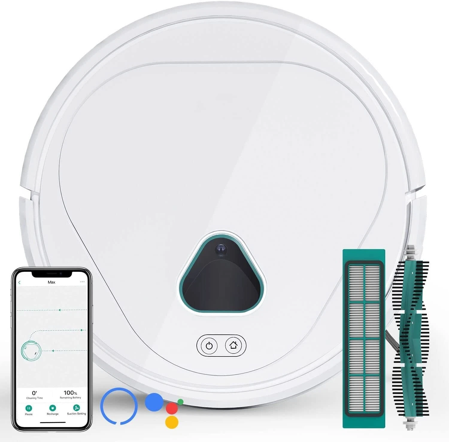 Robot Vacuum Cleaner,2500Pa, Pet Hair,Hard Floor,Alexa&GoogleHome, App Remote