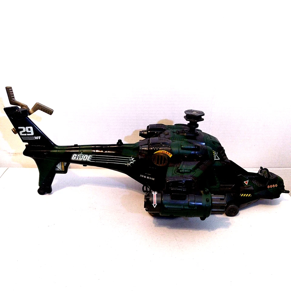 22" GI Joe Hasbro Night Attack Chopper 2002 helicóptero caça peças faltando  - Imagem 4 de 4