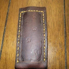 Leather EDC pocket knife slip pouch case sheath fits 4-5 inch folding knives