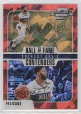 2018 Contenders Optic Hall of Fame Red Cracked Ice Prizm Anthony Davis #12 0en