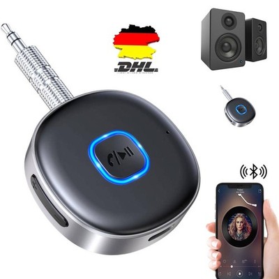 Mohard AUX Bluetooth Adapter Auto   5.0 Empfänger, Freisprechen, 16hSpielzeit DE