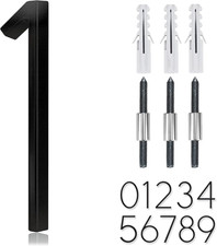 5" Stainless Steel Floating House Number, Metal Modern House Numbers 1