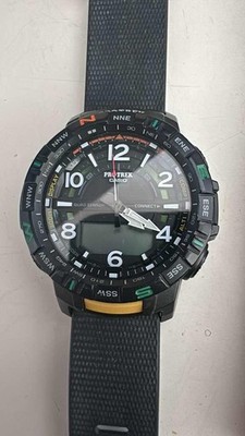 CASIO PRO TREK PRT-B50-1ER Silicone Black Sub 100mt Bluetooth, No box or Papers,
