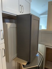 Dark Stained Grey Shaker Cabinet For Sale