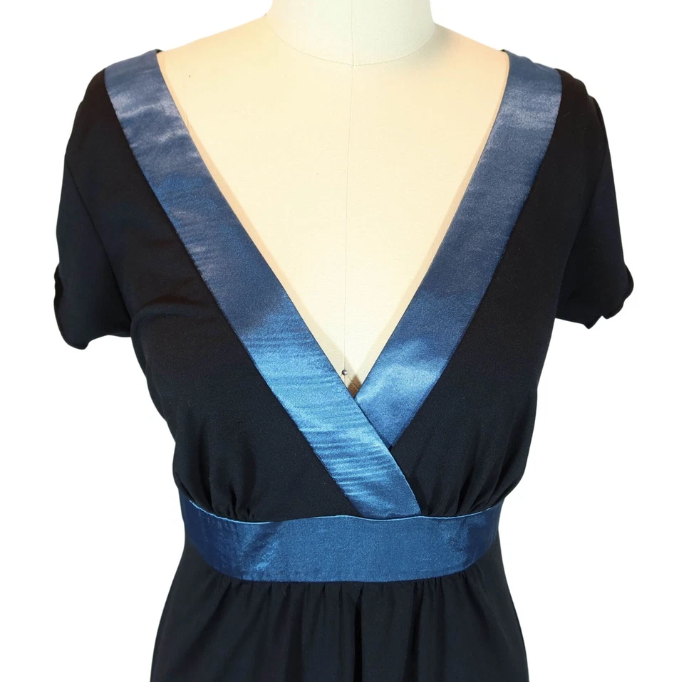 Vintage Y2K Babydoll Satin Tie Belt Trim Dress Size L Whimsigoth Trixxi Fairy - Image 4 of 4