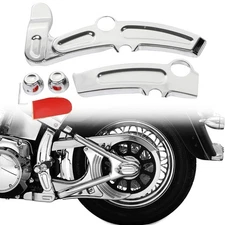 Chrome Left & Right Boomerang Frame Covers For Harley Heritage Softail 2008-2017