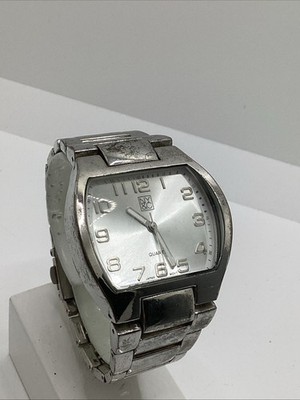 NY&C Womens Silver Worn Quartz Watch Works New Battery
