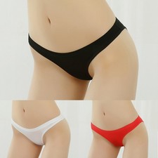 Sheer Thong Panties for Women Ultrathin Mesh See Through Knicker Lingerie