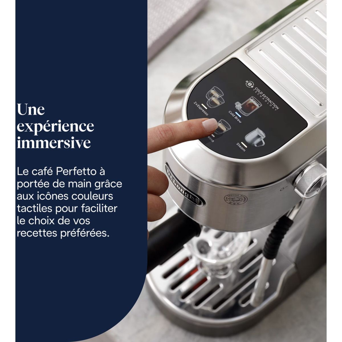 Machine à expresso DELONGHI EC890.M Dedica Duo Métal compacte 1.3L