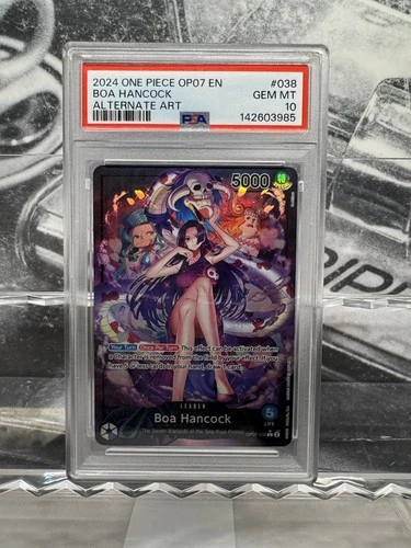 2024 ONE PIECE OP07-038 500 YEARS IN THE FUTURE ALTERNATE ART BOA HANCOCK PSA 10