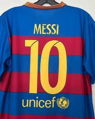 FC Barcelona Soccer Jersey Men's Size Medium Lionel Messi #10 Blue
