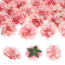 16-Pack Artificial Peonies Heads, Silk Faux Peony Head 6cm, Light Red 