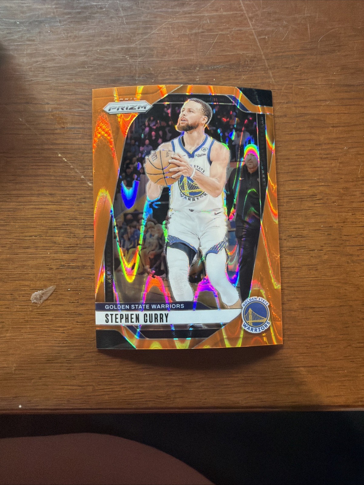 2024-25 Panini Prizm Basketball Stephen Curry #134 Orange Seismic 003/199