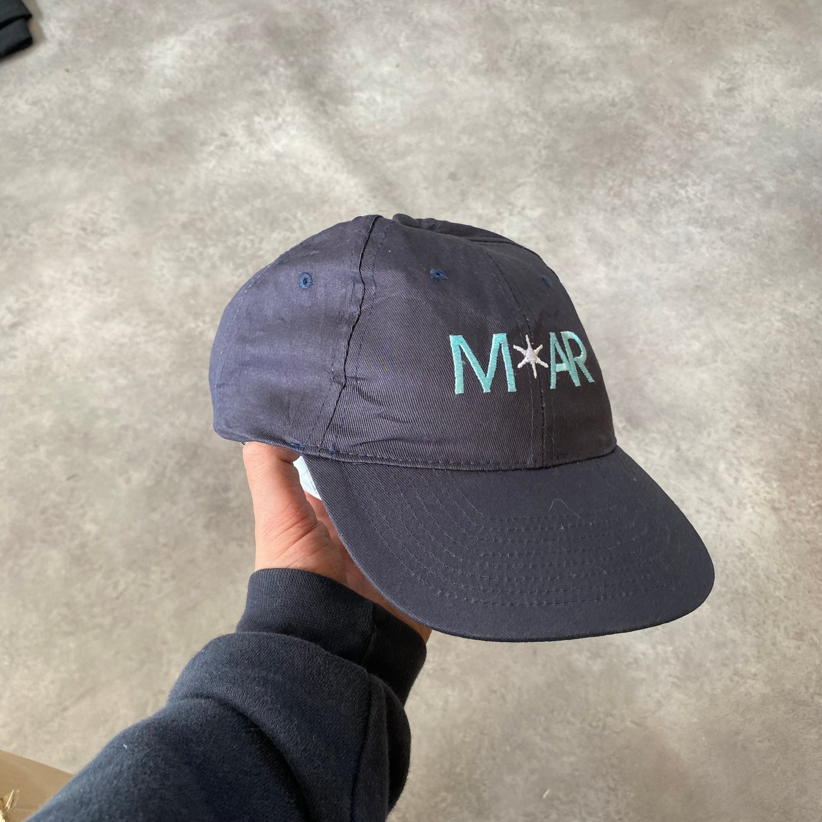 Hit Wear Baseball Cap Mens One Size Vintage Embroidered Logo, Navy Blue image 2