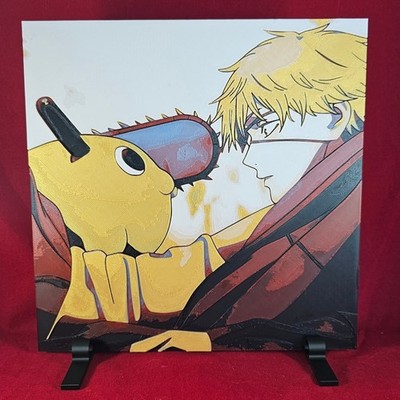 Anime Duo Moment 3D Hueforge Print 8x8 Unique Character Wall Art