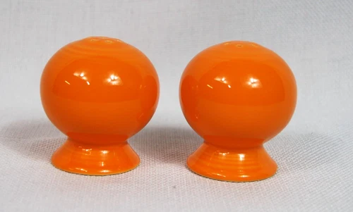 Fiestaware Round Ball Bulb Salt & Pepper Shakers Butterscotch