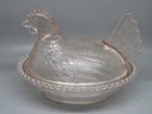 Vintage Indiana Glass Hen on Nest-Pink Depression Glass-Perfect Condition-7 in.