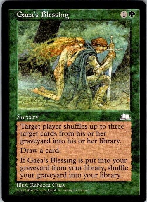Gaea's Blessing Weatherlight Uncommon NM Magic: The Gathering  Normal