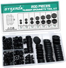 Rubber Grommet Kit 200 Pack - 7 Sizes Firewall Rubber Hole Plugs - Automotive H Rubber Grommet Kit 200 Pack - 7 Sizes Firewall Rubber Hole Plugs - Automotive H