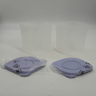 2 Tupperware Fresh N Cool Refrigerator Containers Blue Seals 5057A.  NEW