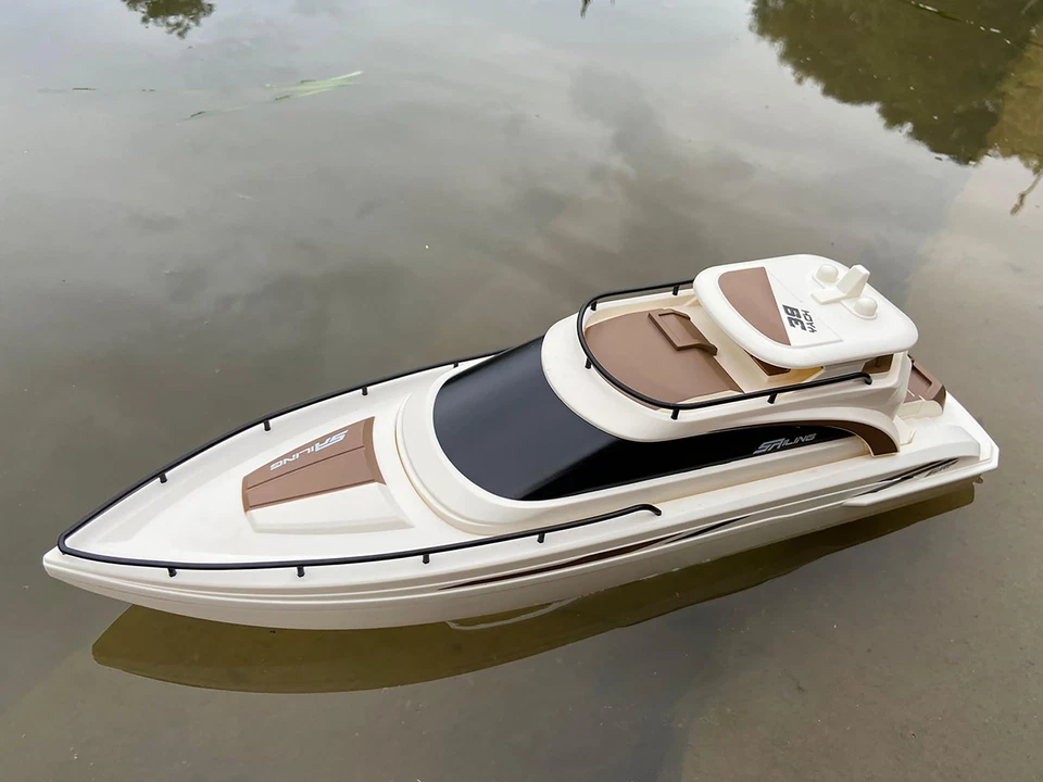 Velero eléctrico RC de 4 canales yate 15 km | h para principiantes Lake Pool escala 1 | 28 Foto 3 de 4