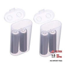 Battery Organizer Storage Box x 18650 Batteries 2 fit for 2 x 18650 Batteries