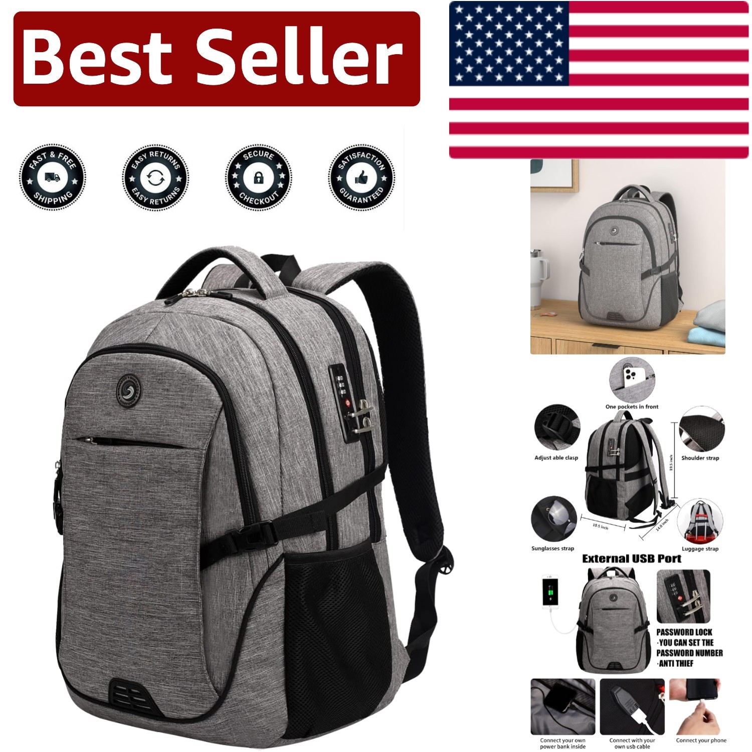 For Laptops - Fits Up To 17 Inch, Comfortable Fit