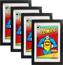 Comic Book Frame,4 Pack,Ultraviolet UV Protection, Fits Current Comics up to ...