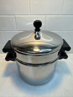 Farberware 3 Qt Durable Stainless Steel Pot with Steamer Insert and Lid