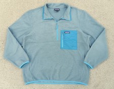 Patagonia Microdini 1/2-Zip Pullover Fleece Jacket Men's Sz Large Plume Grey