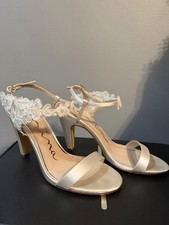 White Lace Heels