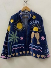 Embroidered Velvet Suzani Jacket | Bohemian Style, Handmade Coat