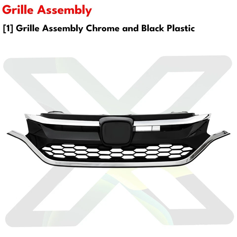 Front Bumper Cover Primed Plastic & Headlights Kit For 2015-2016 Honda CR-V - Imagem 4 de 4