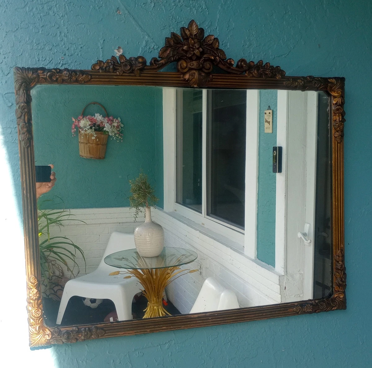 Gold Frame Antique Mirrors Antique 1920-1949 Time Period