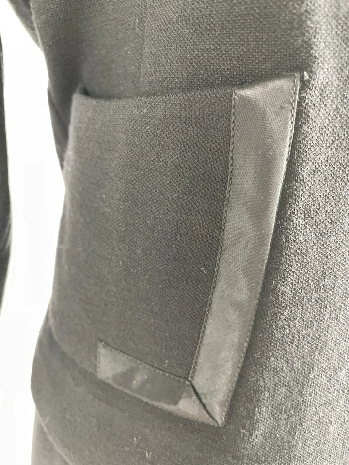 Conjunto Falda Jackie O Años 60 De Colección Negro Lana Tejida Clásica Borde Satinado Talla 10 Foto 4 de 4