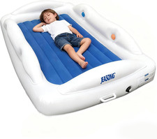 Portable Inflatable Toddler Kid Bed with 4 Safety Sides - Air Mattress Electric