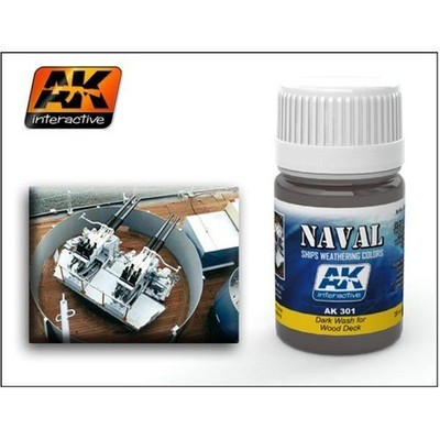 AK Interactive S.L. AK-301 Dark Wash for wood deck